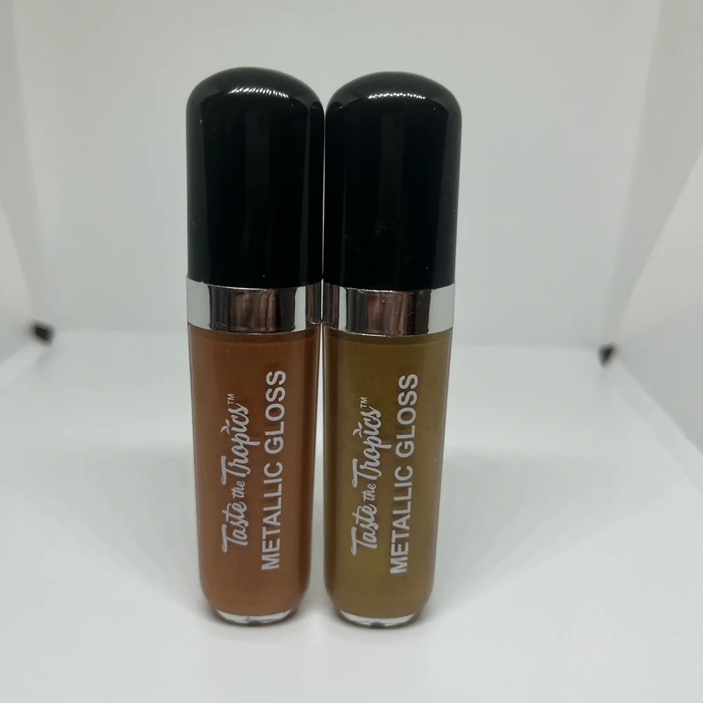 TASTE THE TROPICS METALLIC GLOSS LOT OF‎ 2 LIP STICK HIGH PIGMENT NEW W/O BOX